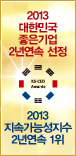 2012 대한민국 좋은기업 15대 기업선정/ 2012 대한민국 좋은기업 최고 경영자상 수상(새창)